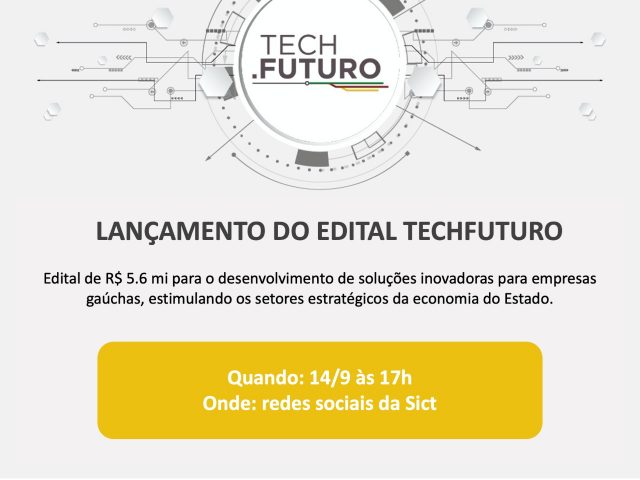 Edital Techfuturo investe R$ 5.6 mi no desenvolvimento de negócios inovadores no Estado